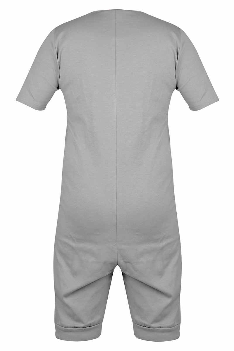 CONRAD MEN'S JUMPSUIT WITH SHORT SLEEVES AND LEGS WITH A FRONT ZIPPER AND TWO ZIPPERS IN THE CROTCH